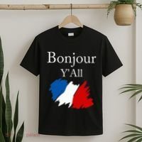 Bonjour YAll Funny French Flag France Lover T-Shirt thumb 2