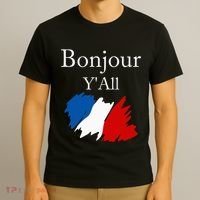 Bonjour YAll Funny French Flag France Lover T-Shirt thumb 3