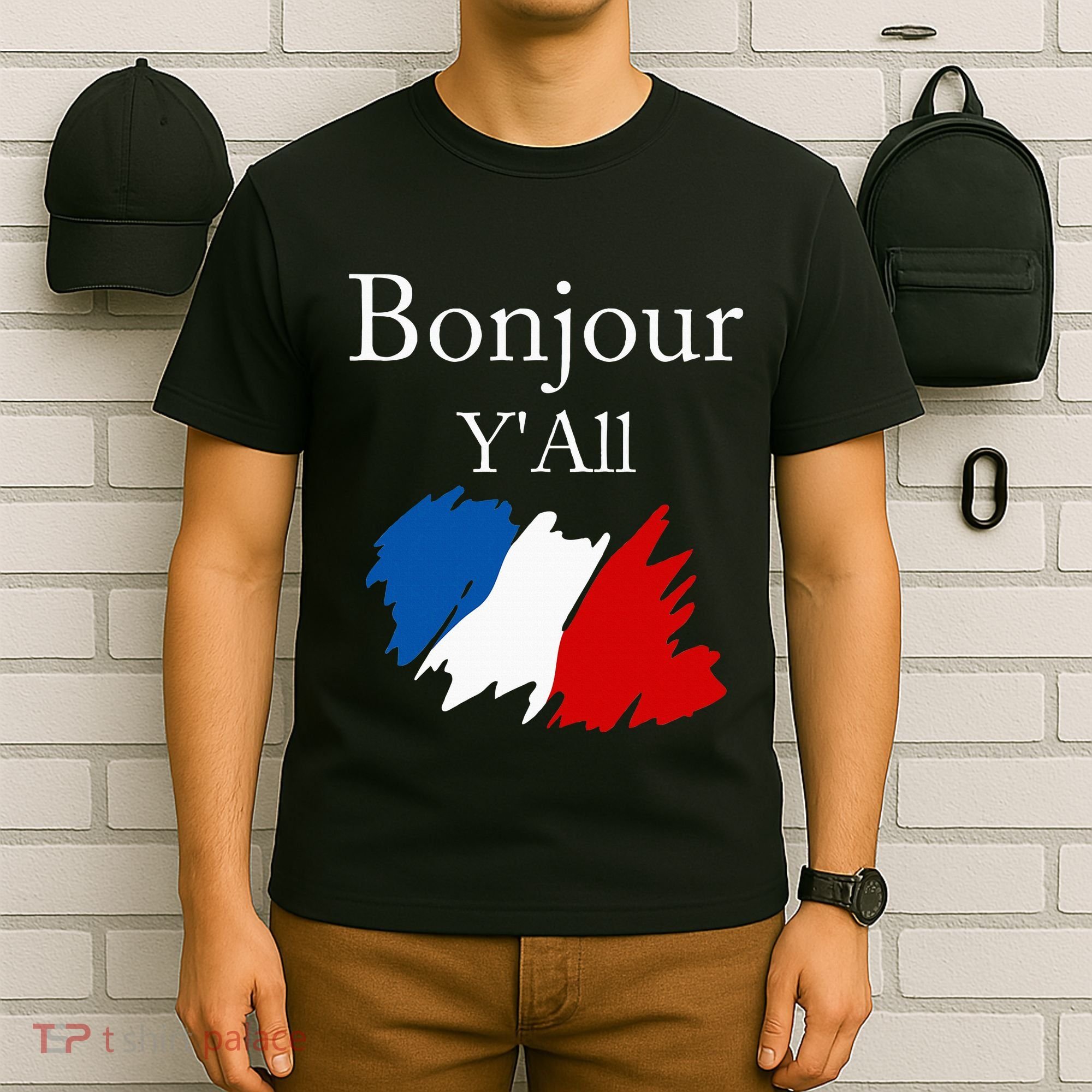 Bonjour YAll Funny French Flag France Lover T-Shirt