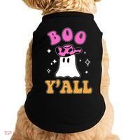 Boo Yall Ghost Halloween Doggie Tank thumb 0