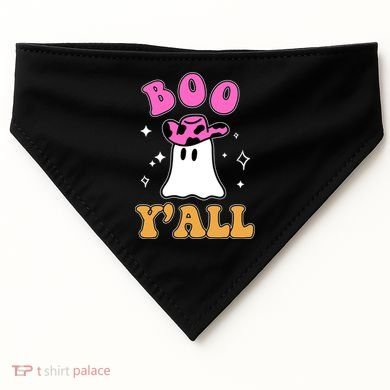 Boo Yall Ghost Halloween USA-Made Doggie Bandana