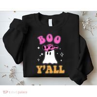 Boo Yall Ghost Halloween Sweatshirt thumb 2