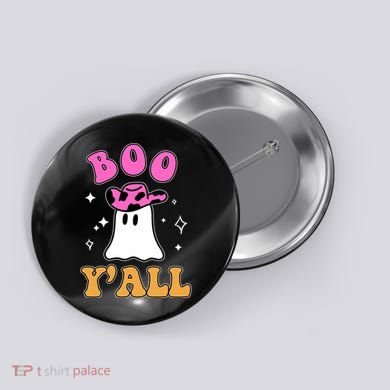 Boo Yall Ghost Halloween Button