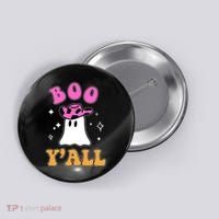 Boo Yall Ghost Halloween Button thumb 0