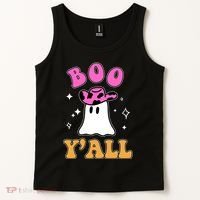 Boo Yall Ghost Halloween Tank Top thumb 2