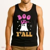 Boo Yall Ghost Halloween Tank Top thumb 3