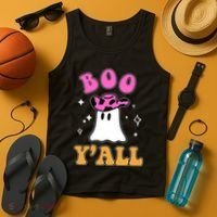Boo Yall Ghost Halloween Tank Top thumb 4
