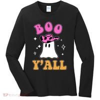 Boo Yall Ghost Halloween Women's Long Sleeve Shirt thumb 0