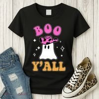 Boo Yall Ghost Halloween Women's T-Shirt thumb 3