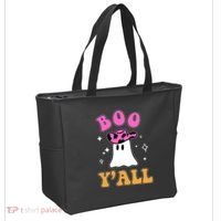 Boo Yall Ghost Halloween Tote Bag thumb 2