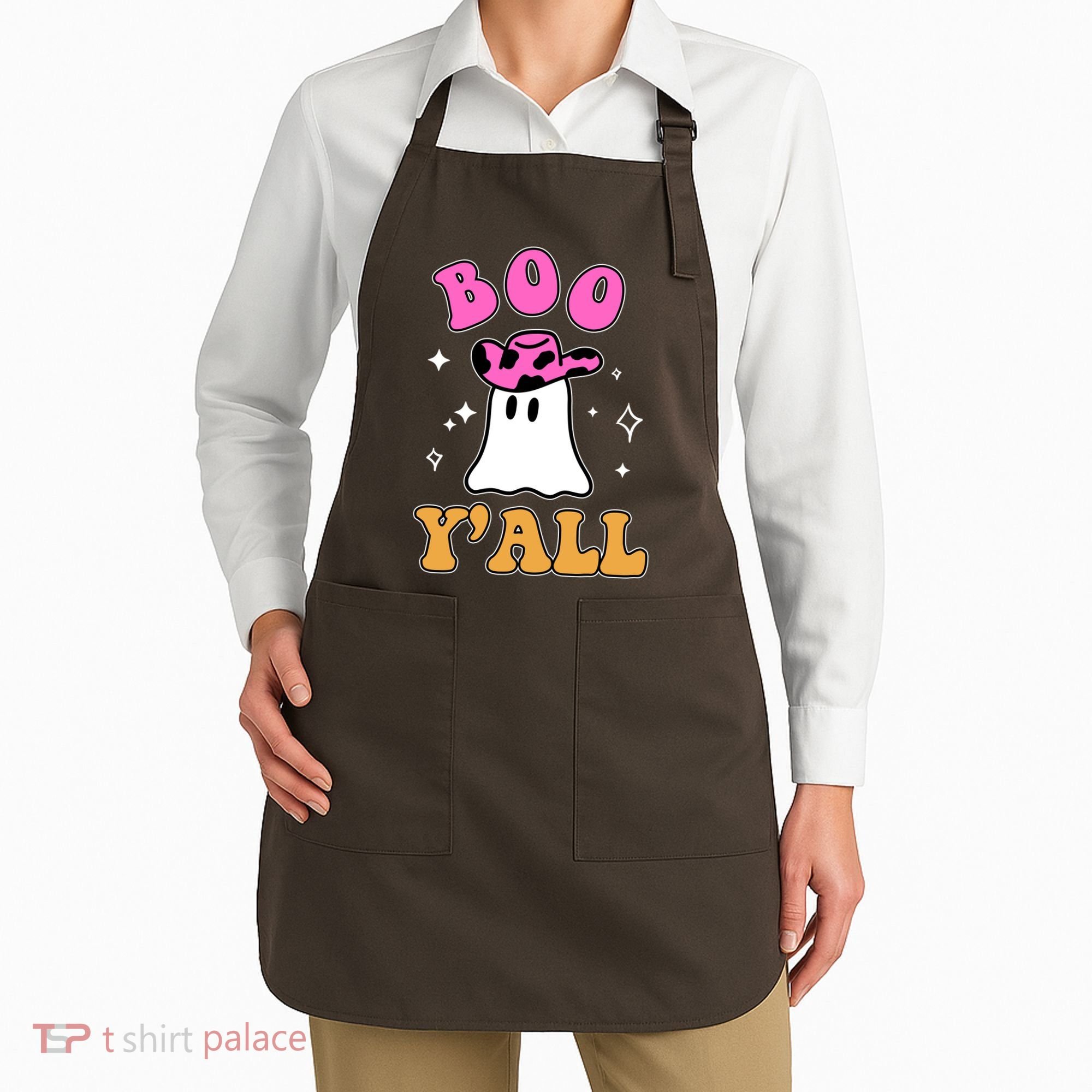 Boo Yall Ghost Halloween Apron