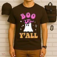 Boo Yall Ghost Halloween T-Shirt thumb 6