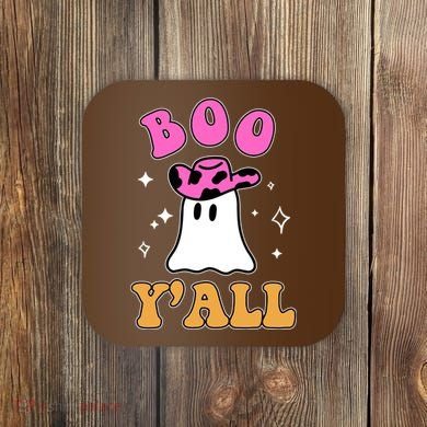 Boo Yall Ghost Halloween Coaster