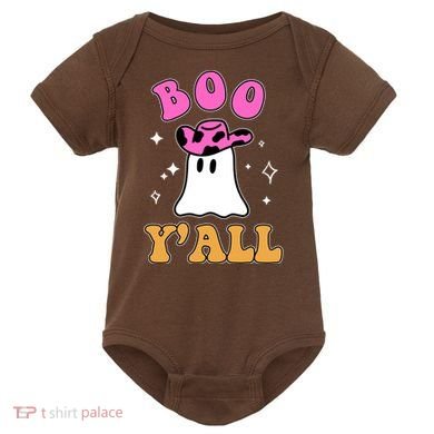 Boo Yall Ghost Halloween Baby Bodysuit