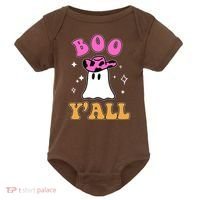 Boo Yall Ghost Halloween Baby Bodysuit thumb 0