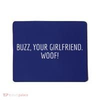 Buzz Your Girlfriend Woof Funny Christmas Sayings Mousepad thumb 0