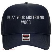 Buzz Your Girlfriend Woof Funny Christmas Sayings Hat thumb 0