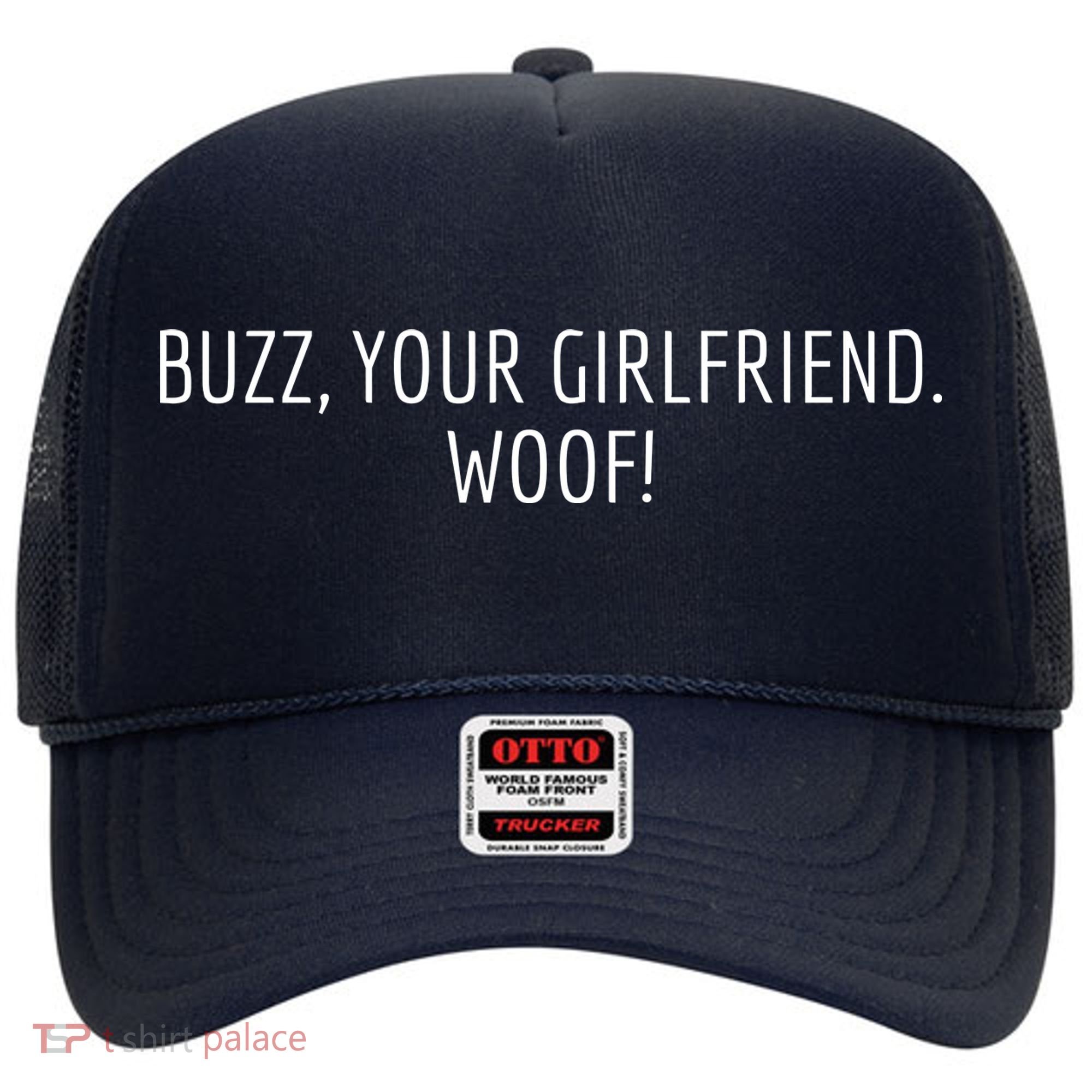 Buzz Your Girlfriend Woof Funny Christmas Sayings Hat
