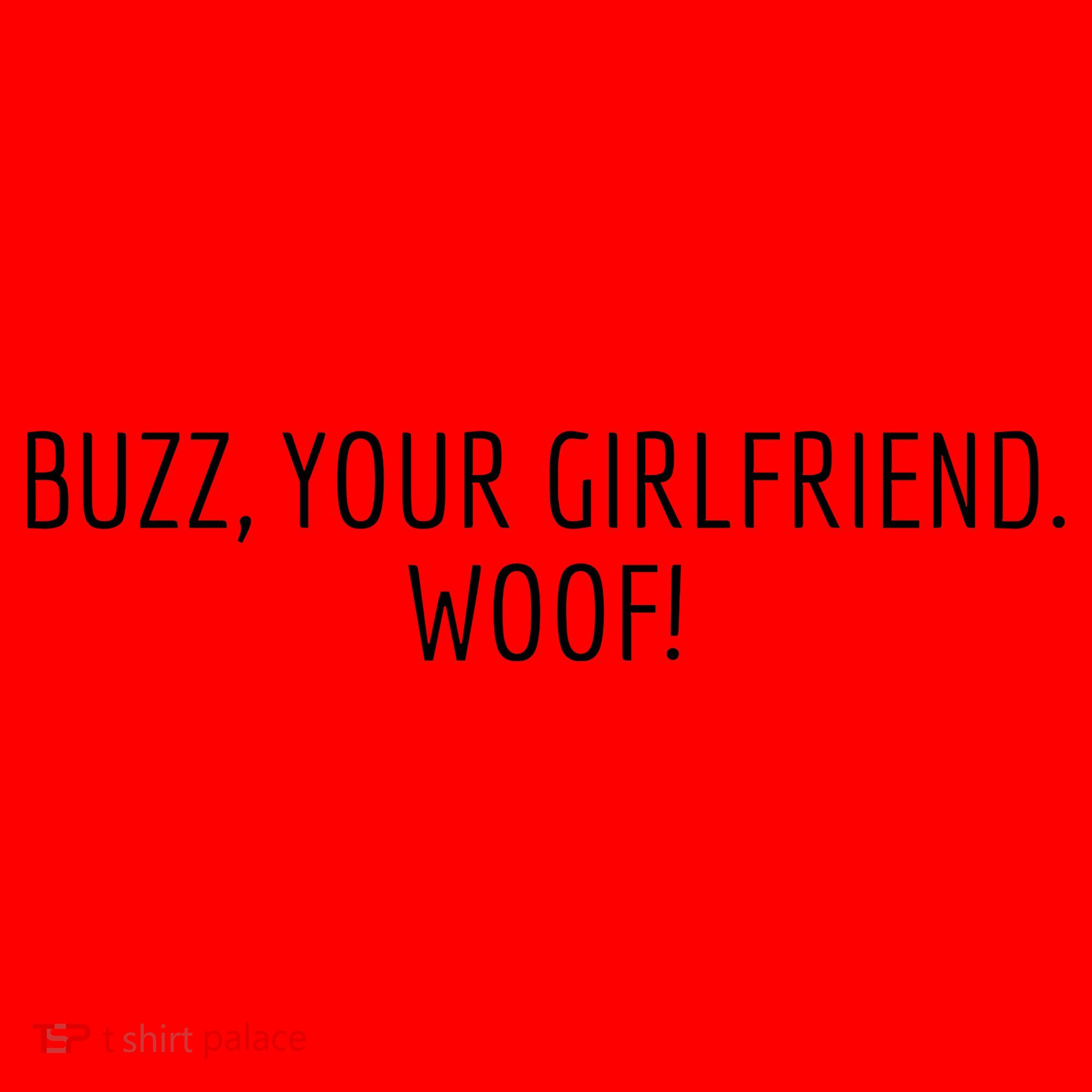 Buzz Your Girlfriend Woof Funny Christmas Sayings Santa Hat