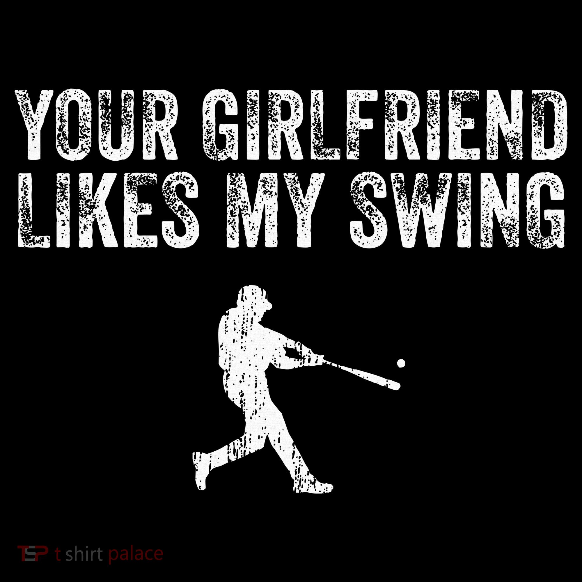 Baseball Your Girlfriend Likes My Swing Women's Hoodie