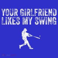 Baseball Your Girlfriend Likes My Swing Apron thumb 3