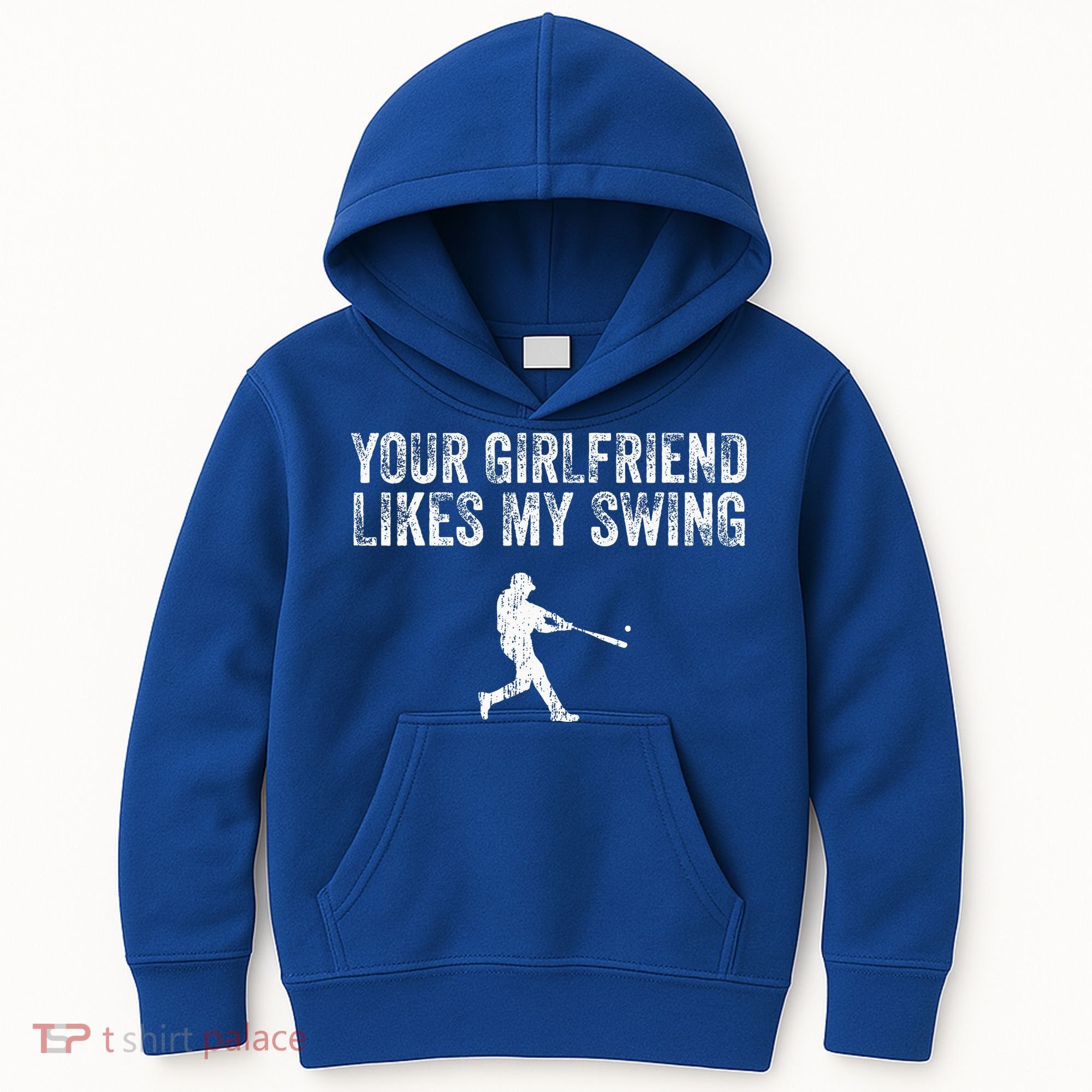 Baseball Your Girlfriend Likes My Swing Kids Hoodie