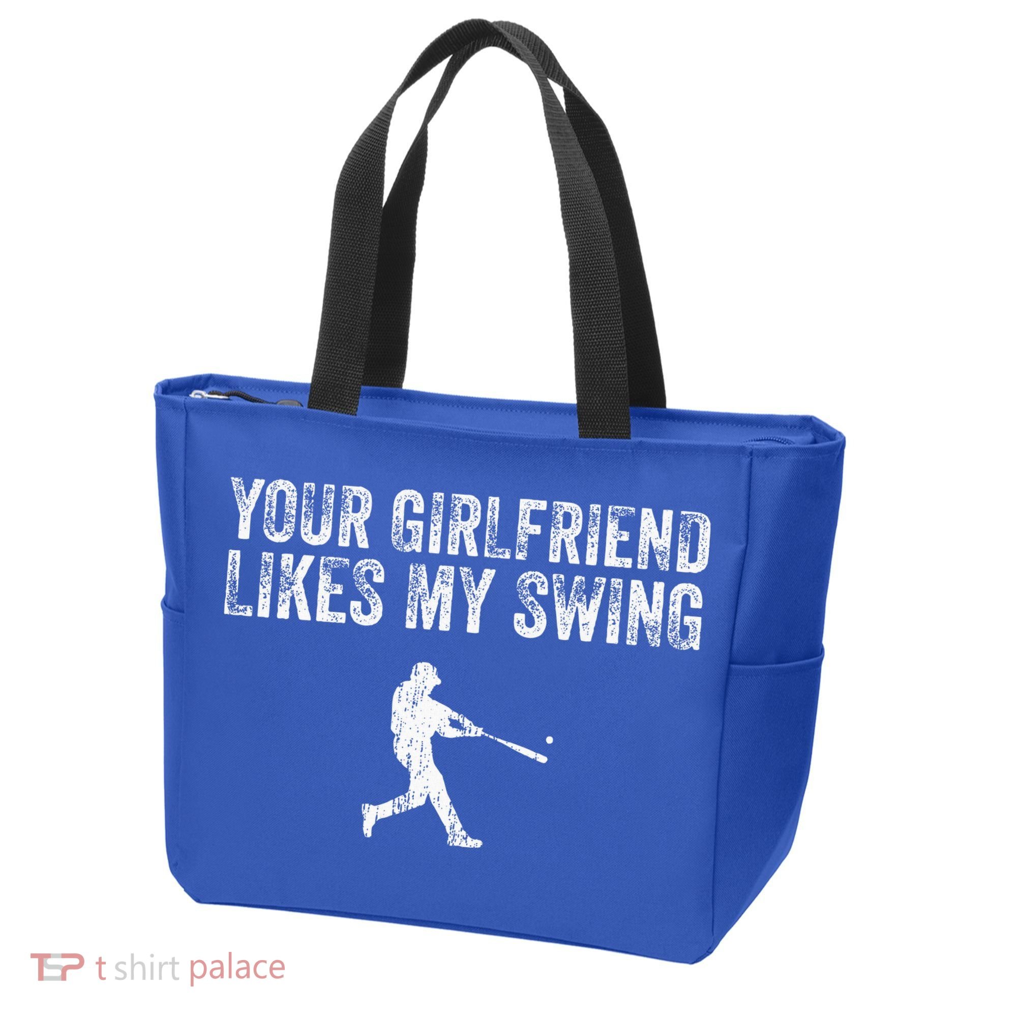 Baseball Your Girlfriend Likes My Swing Tote Bag