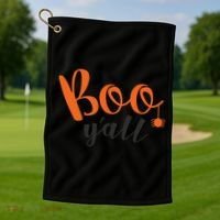 Boo Y'all Halloween Day Golf Towel thumb 1