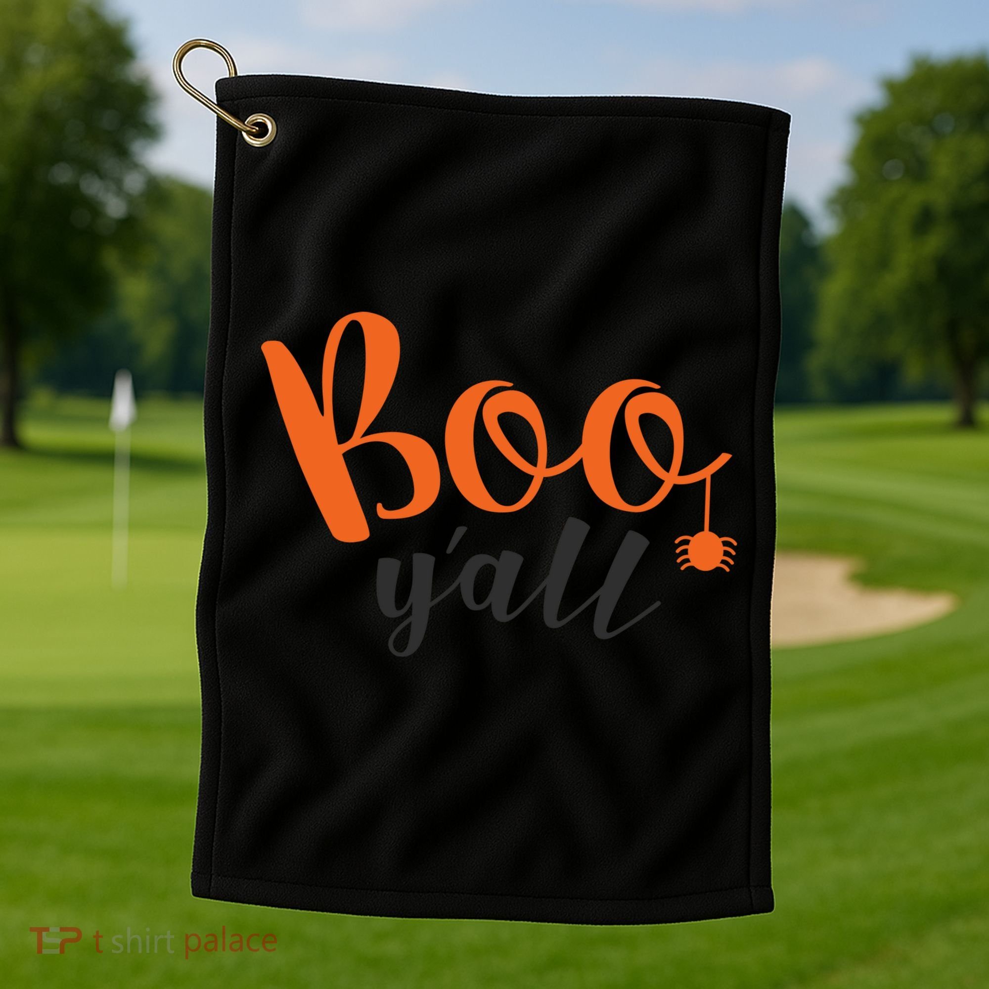 Boo Y'all Halloween Day Golf Towel
