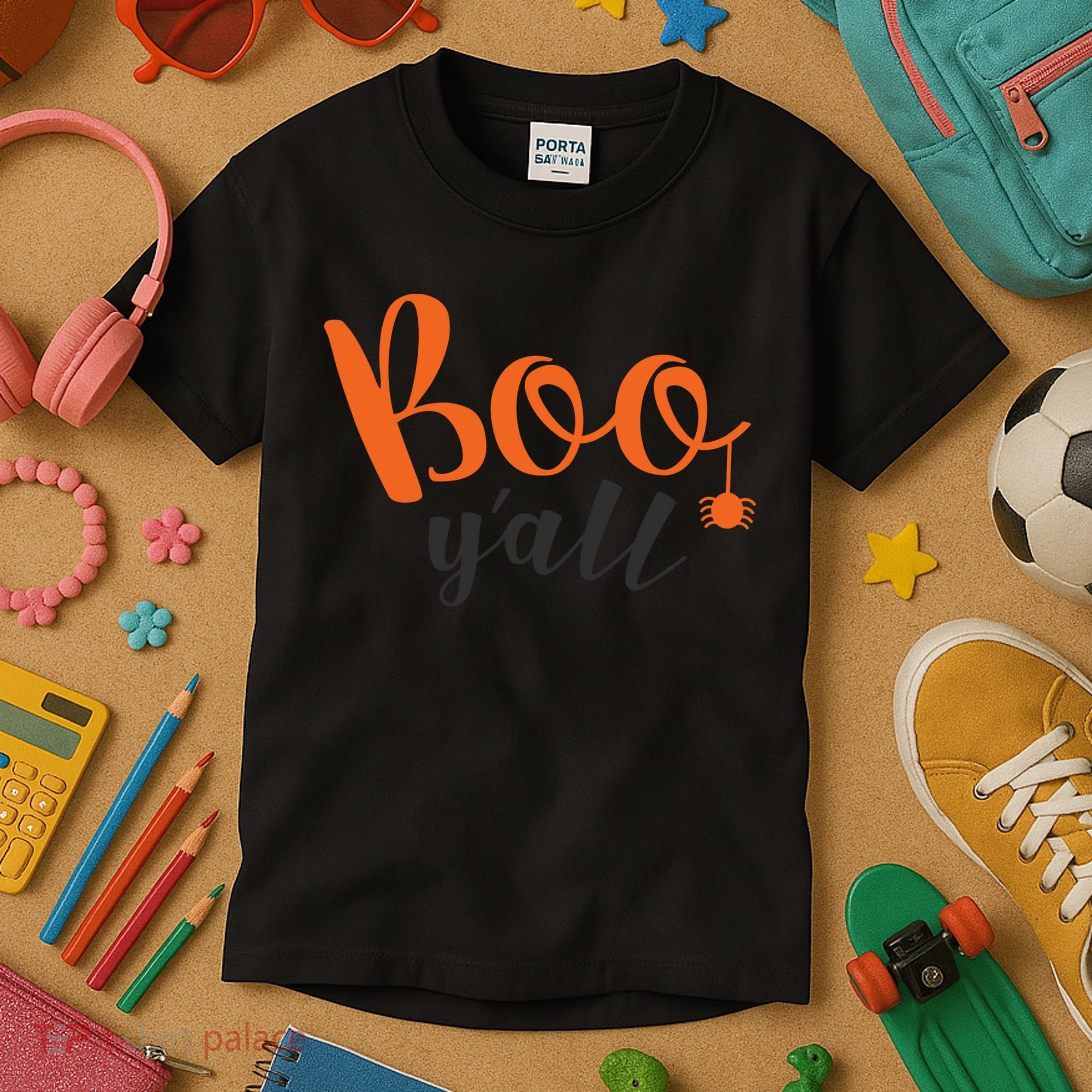 Boo Y'all Halloween Day Kids T-Shirt