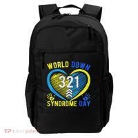 Blue Yellow Heart 21 World Down Syndrome Awareness Day Backpack thumb 0