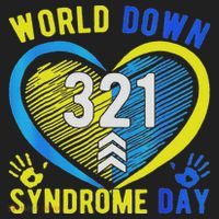 Blue Yellow Heart 21 World Down Syndrome Awareness Day Beanie thumb 2