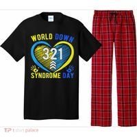 Blue Yellow Heart 21 World Down Syndrome Awareness Day Pajama Set thumb 0