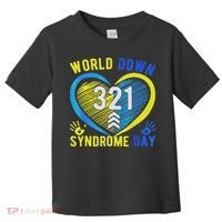 Blue Yellow Heart 21 World Down Syndrome Awareness Day Toddler T-Shirt thumb 0