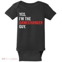 Baseball Yes I'm The Gamechanger Guy Funny Baby Bodysuit thumb 0