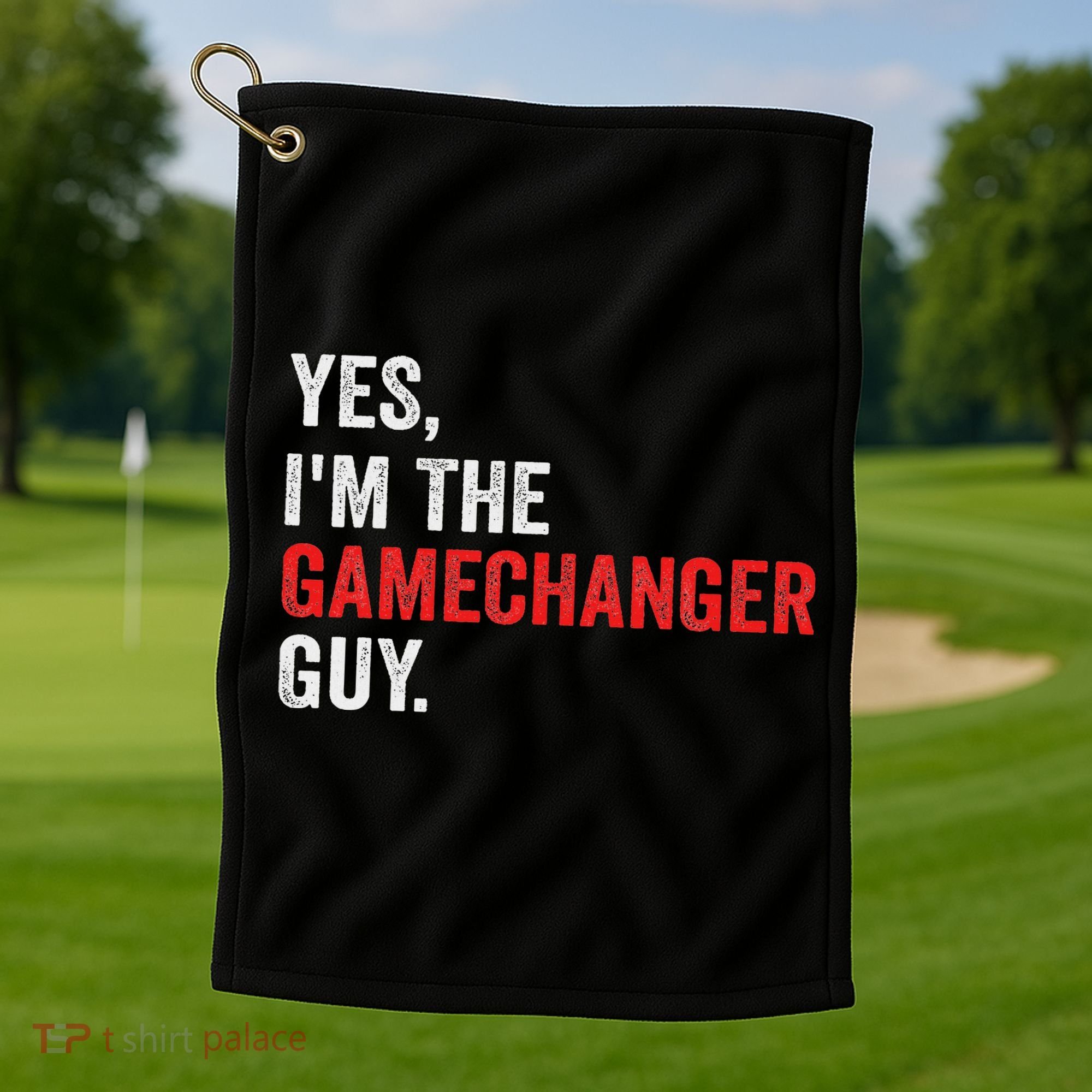 Baseball Yes I'm The Gamechanger Guy Funny Golf Towel