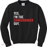Baseball Yes I'm The Gamechanger Guy Funny Kids Sweatshirt thumb 0