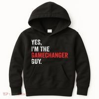 Baseball Yes I'm The Gamechanger Guy Funny Kids Hoodie thumb 0