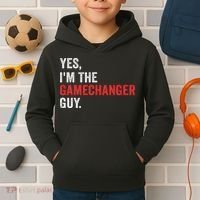 Baseball Yes I'm The Gamechanger Guy Funny Kids Hoodie thumb 2