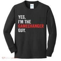 Baseball Yes I'm The Gamechanger Guy Funny Kids Long Sleeve Shirt thumb 0