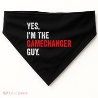 Baseball Yes IM The Gamechanger Guy Funny USA-Made Doggie Bandana thumb 0