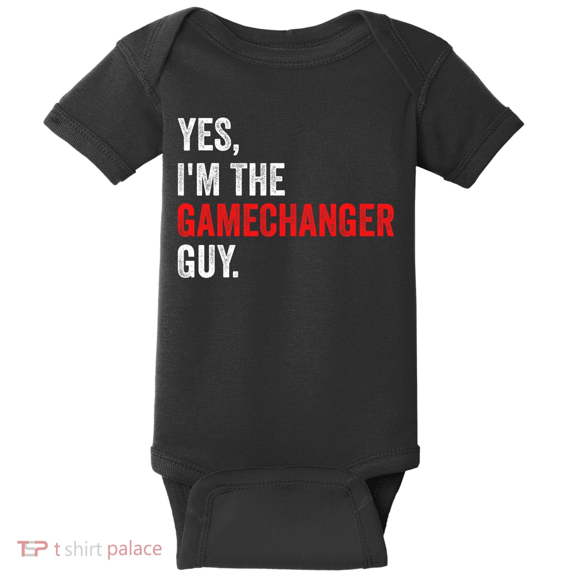 Baseball Yes IM The Gamechanger Guy Funny Baby Bodysuit