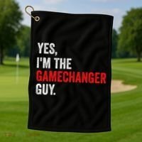 Baseball Yes IM The Gamechanger Guy Funny Golf Towel thumb 1