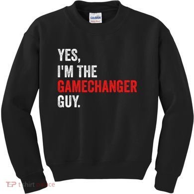 Baseball Yes IM The Gamechanger Guy Funny Kids Sweatshirt