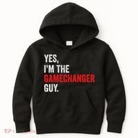 Baseball Yes IM The Gamechanger Guy Funny Kids Hoodie thumb 0