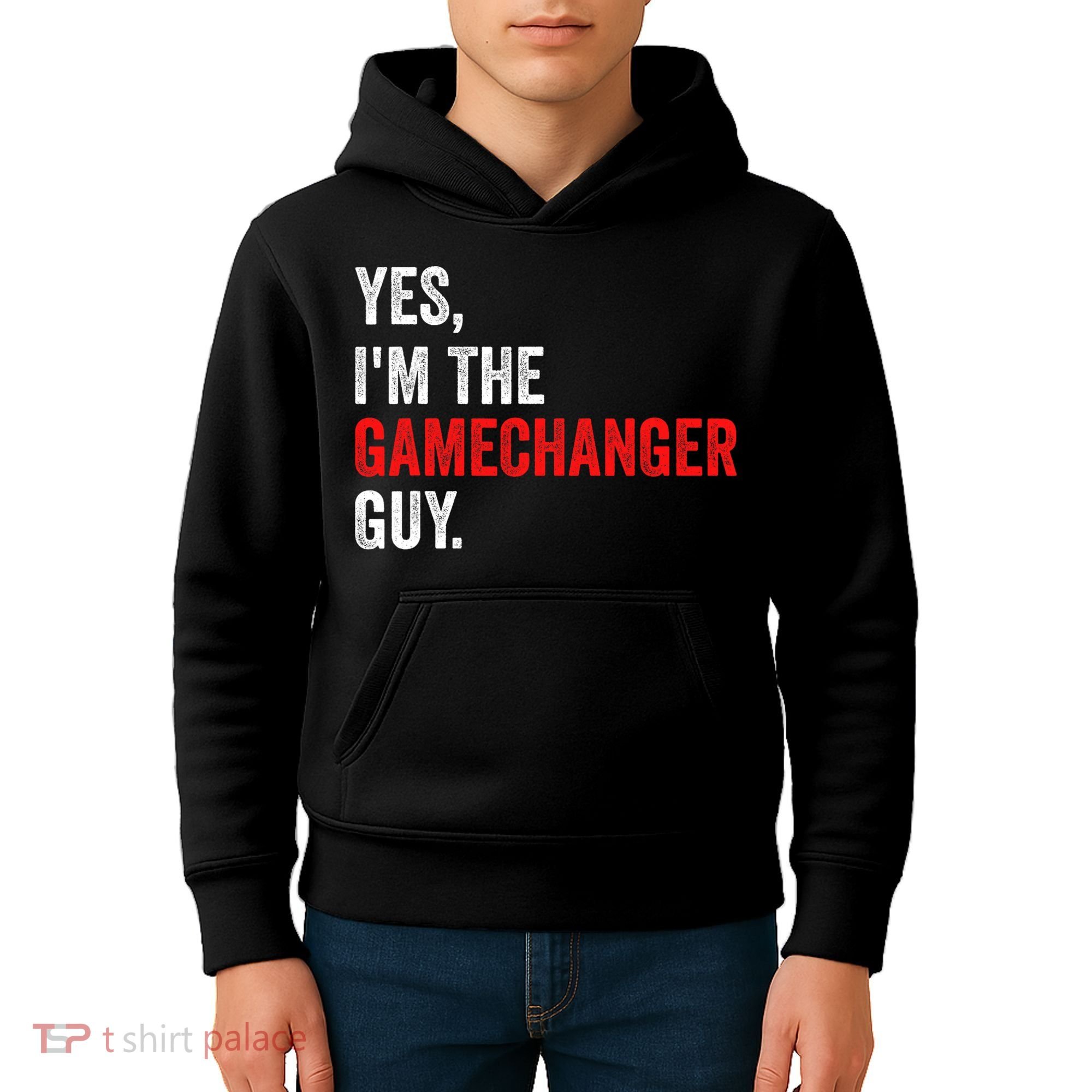 Baseball Yes IM The Gamechanger Guy Funny Kids Hoodie