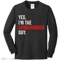 Baseball Yes IM The Gamechanger Guy Funny Kids Long Sleeve Shirt thumb 0