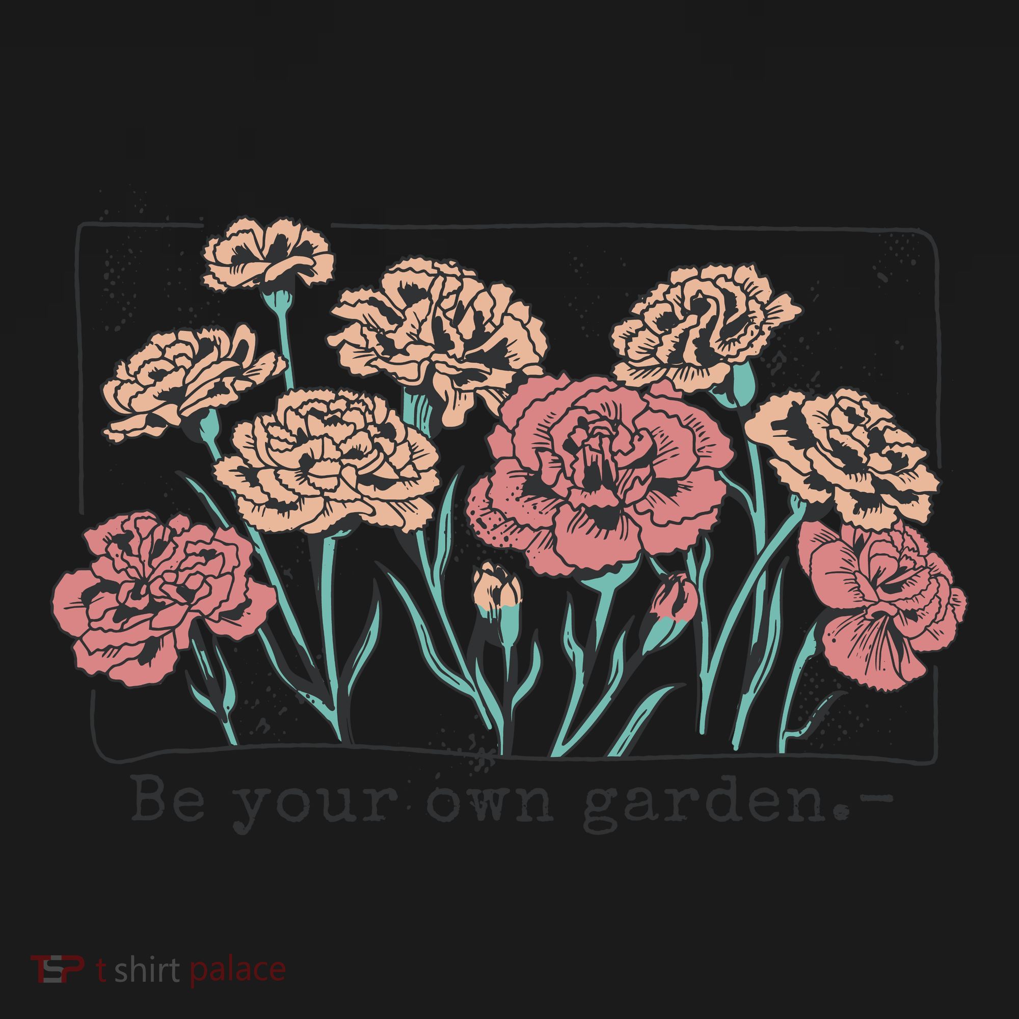 Be Your Own Garden Floral Quote Coaster