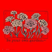 Be Your Own Garden Floral Quote Santa Hat thumb 1