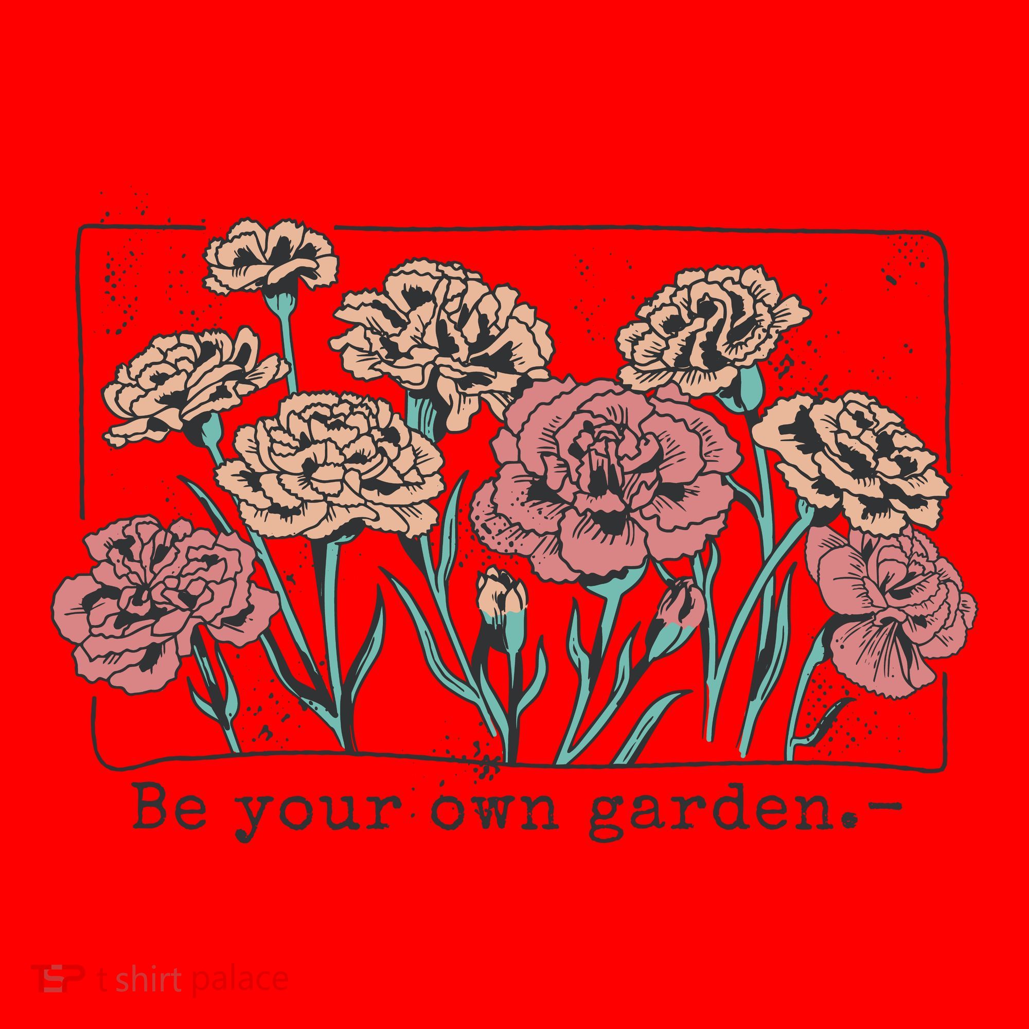 Be Your Own Garden Floral Quote Santa Hat